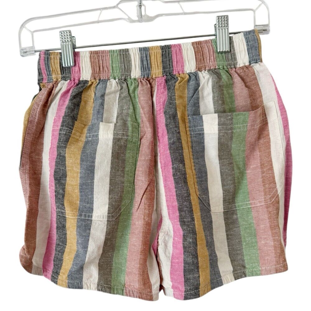 NWT Marine Layer Bold Stripe Hemp Tencel Pull On Beach Shorts Size XS - Picture 2 of 6